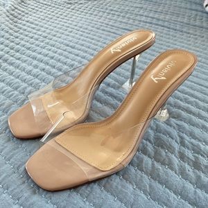 Clear slide heels